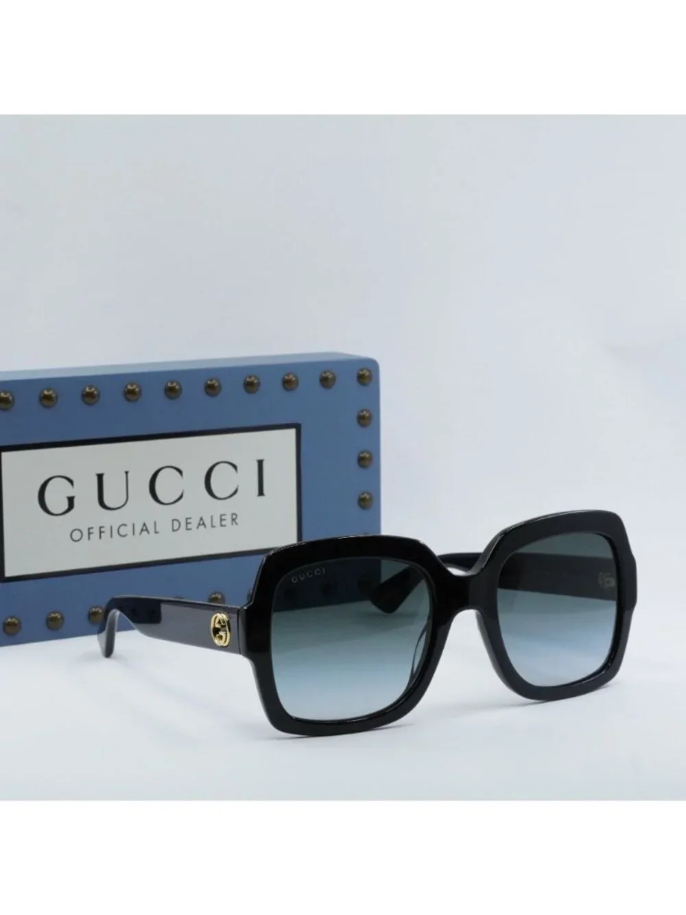 Gucci GG0036SN 001 Square Sunglasses - Black / Grey